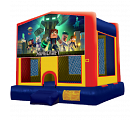 MINECRAFT Bouncy castle - basketball hoop included
